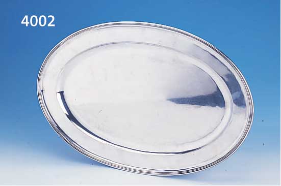 OVALE PLATTE, öSTERREICH, WIEN NACH 1872, 800ER SILBER, ZEITLOSE FORM, CA. 1185 G, 8 X 33 CM, MASSIVE AUSFüHRUNG
