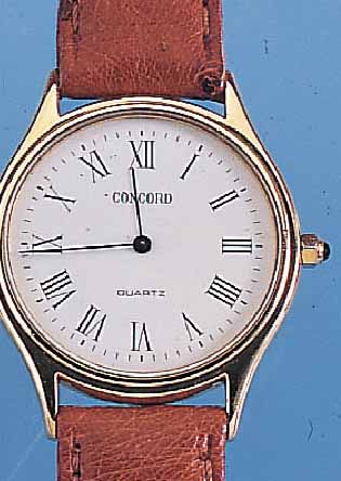 CONCORD HERRENARMBANDUHR ROYALMARINER, REF.-NR. 50/81/235, SCHWEIZ UM 1988, GG 750/000, FLACHE GESAMTAUSF., BODEN 4-FACH GESCHR., ...