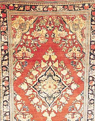 SAROGH,PERSIEN CA 204 X 127 CM. .EHZ 3-4 FLOR WOLLE.CA 50 JAHRE.