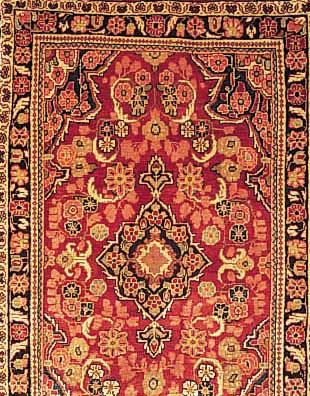 MESCHKABAD,PERSIEN CA 210 X 133 CM. .EHZ 3 FLOR WOLLE.CA 50 JAHRE.