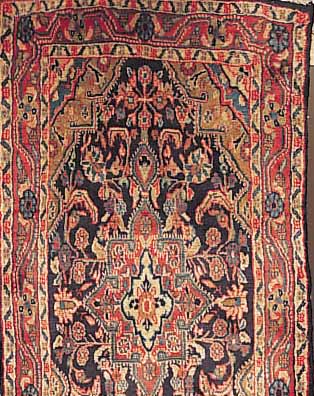 SHAHRBAFT,PERSIEN CA 122 X 64 CM. .FLOR WOLLEEHZ 3.CA 40 JAHRE.