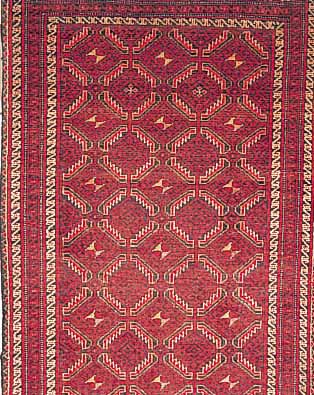 BELUTSCH,PERSIEN CA 150 X 77 CM. .WOLLE AUF WOLLE.CA 40 .EHZ 3.