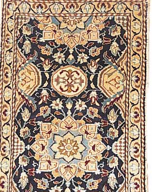 NAIN,PERSIEN CA 116 X 58 CM. .WOLLE MIT SEIDEEHZ 3.CA 20 JAHRE.