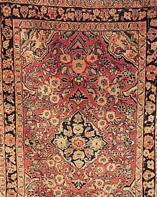 SAROGH MAHAL,PERSIEN CA 207 X 128 CM. . EHZ 3-4.FLOR WOLLE.CA 50 JAHRE.