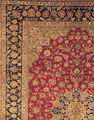 NADJAFABAD,PERSIEN CA 405 X 292 CM. .EHZ 3 FLOR WOLLE.CA 30 JAHRE.