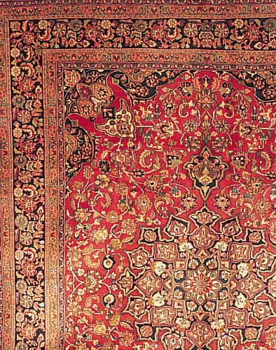 SABSEWAR,PERSIEN CA 387 X 291 CM. ,EHZ 3 FLOR WOLLE.CA 30 JAHRE.