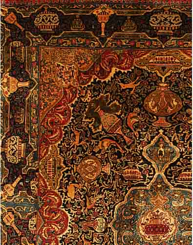 KASCHMAR,PERSIEN CA 390 X 300 CM. .EHZ 3 FLOR WOLLE.CA 40 JAHRE.
