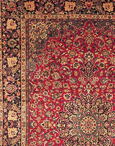 NADJAFABAD,PERSIEN CA 407 X 295 CM. .EHZ 3 FLOR WOLLE.CA 40 JAHRE.