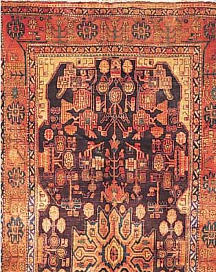 NAHAWAND,PERSIEN CA 324 X 164 CM. .FLOR WOLLEEHZ 3.CA 40 JAHRE.