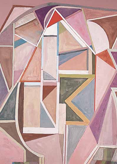 Sheltov, abstrakte Komposition, Gouache auf Papier, ca. 47,5 x 36 cm, monogrammiert und dat. 85, verso kyrillisch betitelt