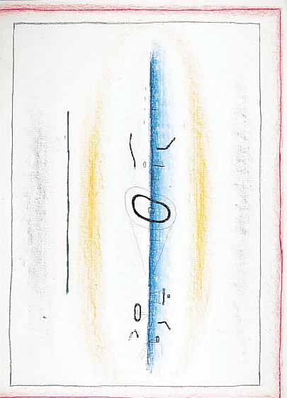 Yankilewsky, Wladimir, abstrakte KompositionBunststiftzeichnung auf grauem Papier, re. u. sign. und dat. 67, ca. 50 x 65 cm, Ränder leicht ...