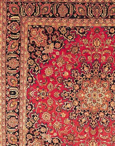 MESCHED,PERSIEN CA 285 X 283 CM. .FLOR WOLLE.EHZ 3-4.CA 30 JAHRE.