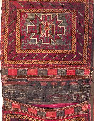 PARISHA,AFGHANISTAN TASCHE.CA 118 X 60 CM. EHZ 3.CA 60 JAHRE.