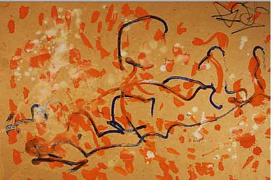 ZWEREW, ANATOL, 1931-1986, GOUACHE AUF PAPIER, RE. U. MONOGR. UND DAT. 84, GEBRäUNTESPAPIER, CA. 60 X 42 CM
