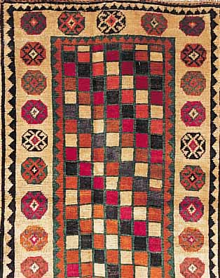 GHASCHGAI,PERSIEN CA 151 X 87 CM. .EHZ 3 WOLLE AUF WOLLE.CA 50 JAHRE.