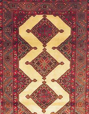 ZAGHE, PERSIEN, 335 X 95CM, FLOR WOLLE