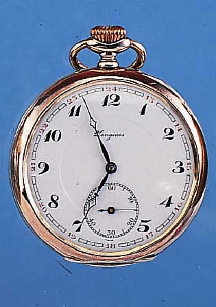 LONGINES HERRENTASCHENUHR LEPINE, REF.-NR. 5129626, SCHWEIZ UM 1929, 800ER SILBER, RäNDERVERG., BODEN SYM. GUILL., MONOGR.-SPIEGEL FREIEMAILBL. ...