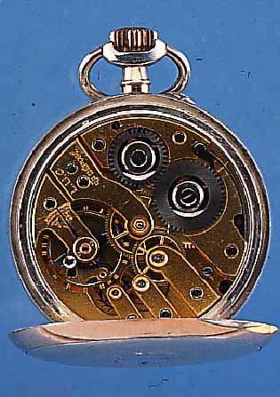 CHOPARD HERRENTASCHENUHR LEPINE, REF.-NR. 351, SCHWEIZ UM 1920, 800ER SILBER, RäNDER VERG., MONOGR.-SPIEGEL FREI, EMAILBL. FEIN HAARR. BEI ...