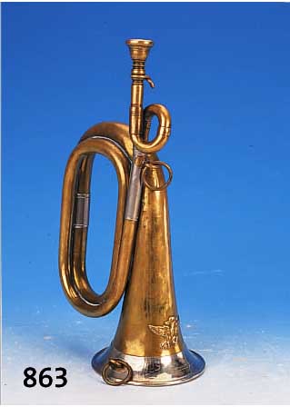HORN, KLINGENTHAL, ANFANG 20 JH., , MESSING, ALTERSSPUREN, L. CA. 33 CM
