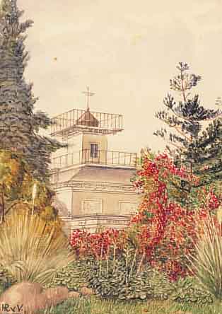 VON VOLKMANN, HEINRICH, DAS ERBPRINZEN- SCHLößCHEN, MEHRFARBIGES AQUARELL, LI. U. MONOGR., CA. 34 X 28 CM, U.GL., R.