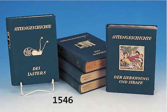 FüNF BäNDE SITTENGESCHICHTE, LEO SCHIDROWITZ, VERLAG FüR KULTURFORSCHUNG, WIEN/LEIPZIG, 1927, MIT CA. 1000 EIN- U. MEHRFARBIGEN, ...