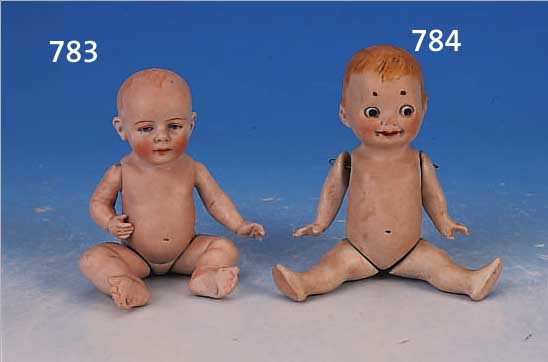 PORZELLANPüPPCHEN, DEUTSCH, UM 1910, BISQUITPORZELLAN, BEMALT, H. CA. 13 CM