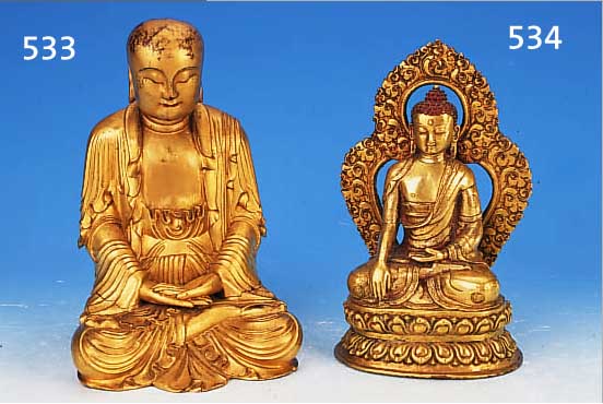 SKULPTUR EINES BODDHISATVA, ASIEN, 20. JH., HOLZ GESCHNITZT UND REICH VERGOLDET, H. CA. 29 CM, LEICHT SPANNUNGSRIßIG