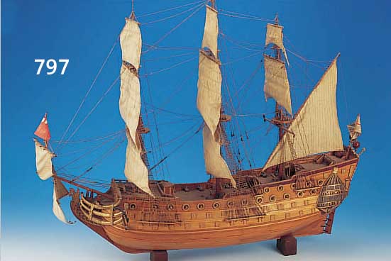 MODELLSCHIFF, HMS PRINZ, 20. JH., HOLZ UND LEINEN, 85 X 110 X 22 CM