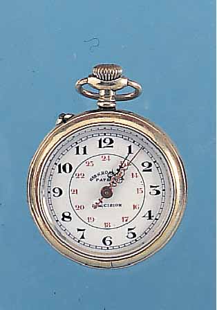 KONVOLUT: 2 ROSSKOPF PATENT HERRENTASCHENUH- REN OFFEN, BEIDE NICKEL, BEIDE EMAILBL. SIGNBEIDE WERKE VERGL., 1X D. CA. 53 MM, 8 ST., UM 1904, 1X ...