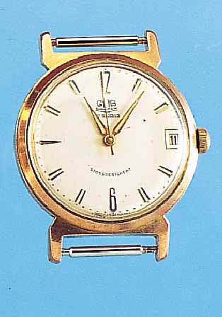 KONVOLUT: 2 GUB HERRENARMBANDUHREN, VERSCH. GEH., BEIDE METALL M. GG-AUFLAGE, EDELST.- BöDEN GEDR., BEIDE ZENTRALSEK., DATUM, KAL. 69,1, 17 ...