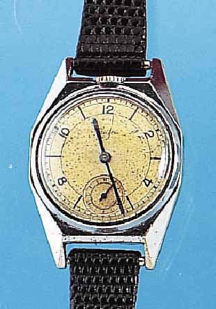 ZENITH HERRENARMBANDUHR, REF.-NR. 810336, SCHWEIZ UM 1937, METALL VERCHR., BODEN U. GLASR. GEDR., VERS. ORIG.-BLATT FL., GEBL. ...