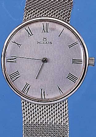 KONVOLUT: 2 HERRENARMBANDUHREN SCHWEIZER PRODUKTION, BEIDE EDELST. M. EDELST.-FLECHT-BäNDERN, BEIDE HANDAUFZUGKAL., BEIDE GEFERT. UM 1965, 1X ...