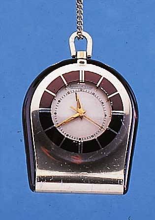 JAEGER LE COULTRE TASCHENWECKER MEMOVOX, REF.-NR. 720698, SCHWEIZ UM 1972, ELOXALGEH. TEILW. CHINALACK, VERS. BLATT, 17 ST., GEH.- U. WECKWERK ...