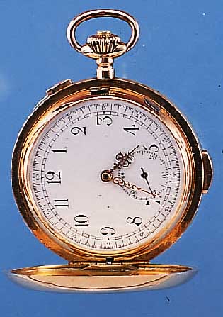 INVICTA HERRENTASCHENUHR SAVONETTE, REF.-NR.409024, SCHWEIZ UM 1910, ROSE-G. 585/000, 1/4 STD.-REPETITION, INTAKT, 15 ST., WERK VERG., KOMP.-UNR., ...