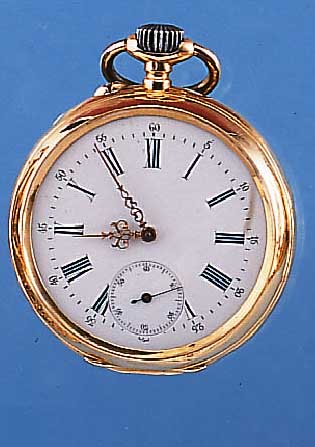 HERRENTASCHENUHR LEPINE, REF.-NR. 701061, SCHWEIZ UM 1890, GG 750/000, BODEN SYM. GUILL., DELLIG/BER., PERF. EMAILBL., ...
