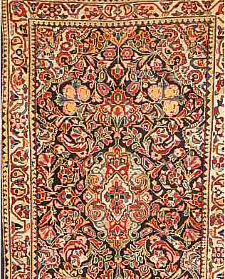 MAHAL,PERSIEN CA 226 X 135 CM. .FLOR WOLLE. EHZ 4.UM 1950.