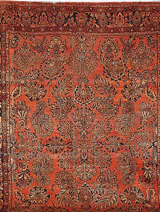 SAROGH,PERSIEN CA 364 X 268 CM. .FLOR WOLLE. U.S.A RE IMPORT.EHZ 4-5.UM 1930.