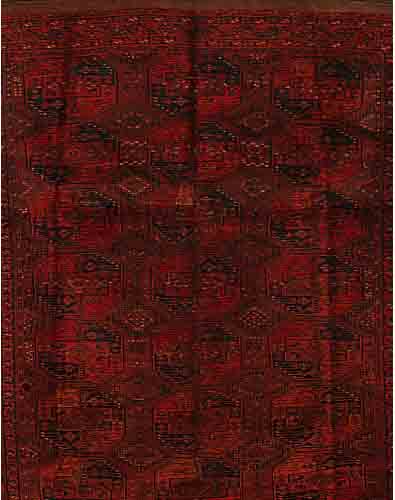 AFGHANE.CA 270 X 227 CM. .WOLLE AUF WOLLE. EHZ 4.UM 1945.(DIE MAßE OHNE KELIMKANTE).