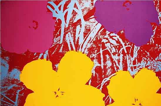 WARHOL, ANDY , FLOWERS, FARBSIEBDRUCK, CA. 90,5 X 90,5 CM, RüCKSEITIG GESTEMPELT: FILL IN YOUR OWN SIGNA-TURE, ED. ...