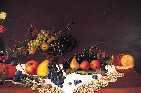 MAXILON, H., STILLEBENMALER ANFANG 20. JH., HIER: FRüCHTESTILLEBEN, ÖL/LWD., SIGN. U. DAT.1916, 70 X 100 CM, R.