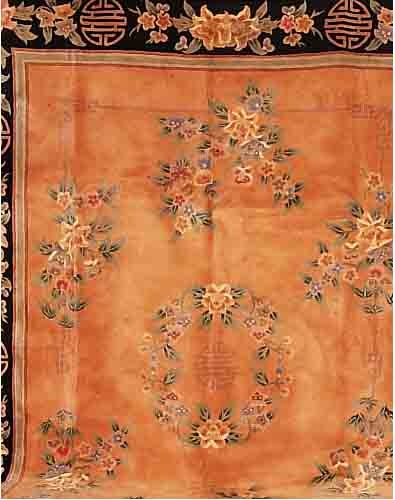 EUROPäISCHER HANDTUFFTING CA.395 X 295 CM. EHZ.3 UM 1950.