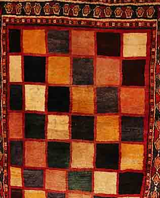 GABBEH ,PERSIEN CA.190 X 121 CM. EHZ.3 FLOR WOLLE CA.35 JAHRE.