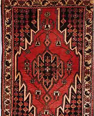 MAZLAGHAN,PERSIEN ,146 X 97 CM. EHZ.3 FLOR WOLLE, CA 40 JAHRE.