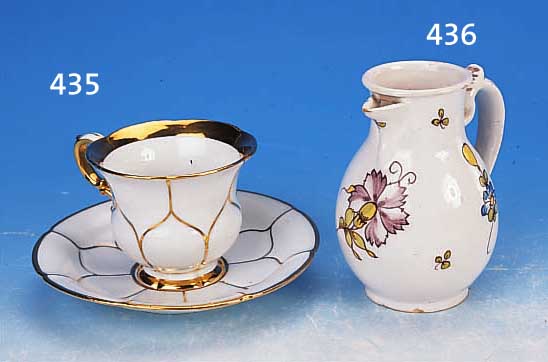 TASSE MIT UNTERTASSE, MEISSEN, UM 1890, 1. WAHL, PORZELLAN, REICH VERGOLDET, H. CA. 7,5 CM