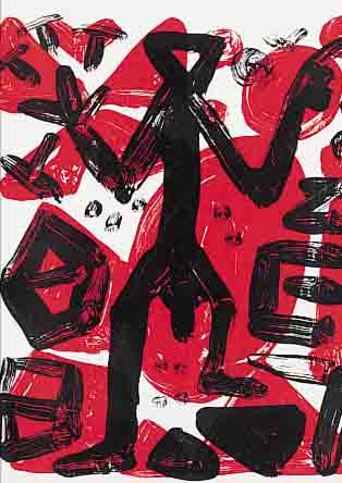 PENCK, A.R., FARBSIEBDRUCK, HANDSIGN., NUM. 30/50, CA. 22 X 17,5 CM, PP, U.GL., R.