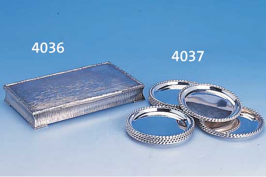 12 GLASUNTERSETZER, STERLINGSILBER, ZUS. CA. 545 G, KORDELVERZIERUNG, GEBR.SPUREN, D. CA. 10 CM