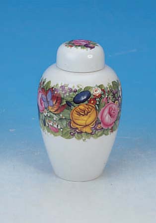 DECKELVASE, NYMPHENBURG, 20ER JAHRE, , PORZELLAN, H. 8.5 CM, BEMALUNG PROF. WACKERLE,AM BODEN SIGNIERT, SEHR GUTE QUALITäT