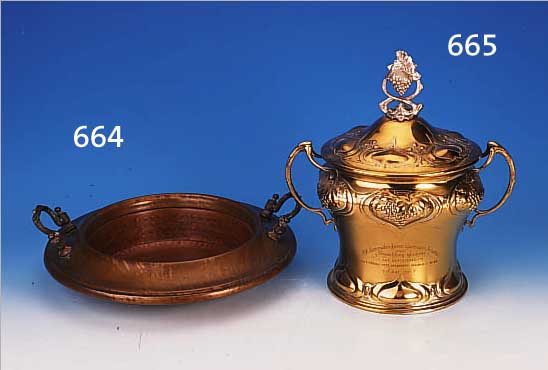 KOHLEBECKEN, DEUTSCH, UM 1860, MESSING, OHNEDECKEL, D. 43 CM