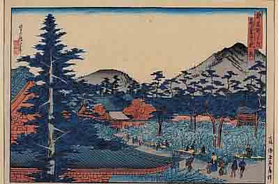 HIROSHIGE, ANDO, 1797-1838, JAPANISCHER FARBHOLZSCHNITT, CA. 15,5 X 22,5 CM, PP, U.GL.R.