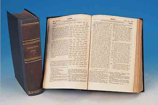 POLYGLOTTE BIBEL IN SECHS BäNDEN, VELHAGEN UND KLASING, 1863, DRITTE AUFLAGE, IN DEUTSCH, HEBRäISCH, GRIECHISCH UND LATEIN, ...